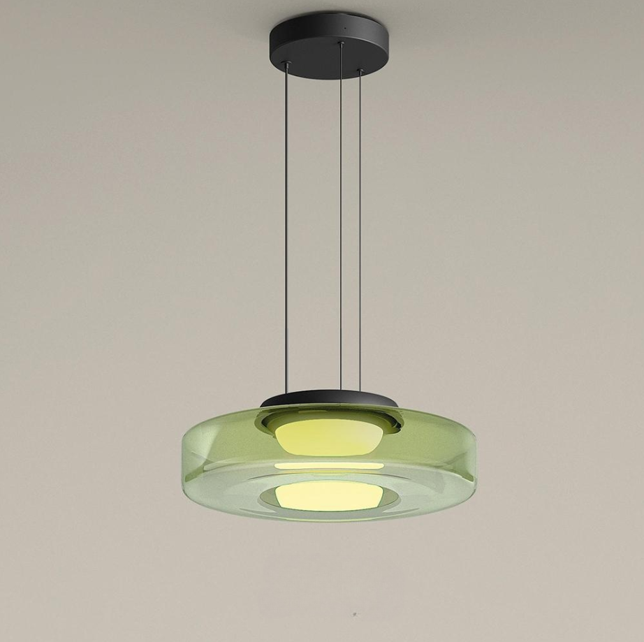 Moderne Glas-Pendelleuchte | Verstellbares Hängekabel, LED-Lampen | 12W