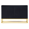 Minimalist Black 4-Door Sideboard Cabinet