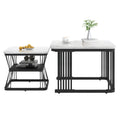 2er-Set moderne Couchtische in Marmoroptik
