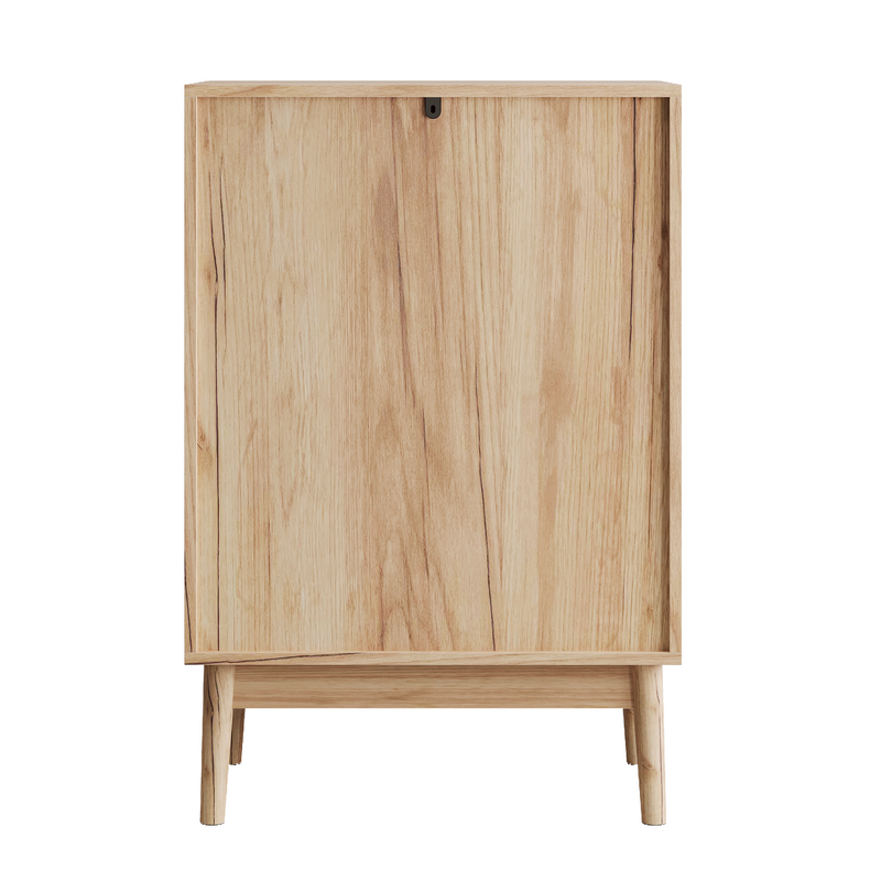 Modern Oak 4-Drawer Storage Cabinet