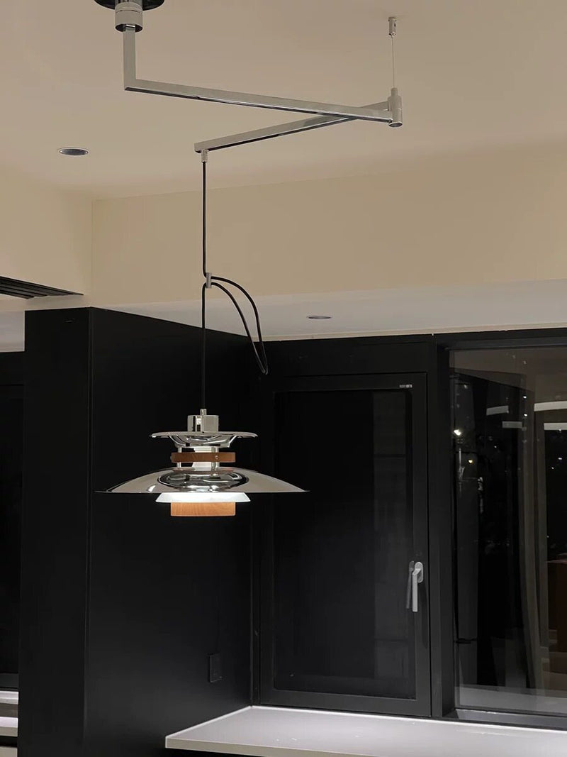Vintage Bauhaus Pendelleuchte mit Schwenkarm