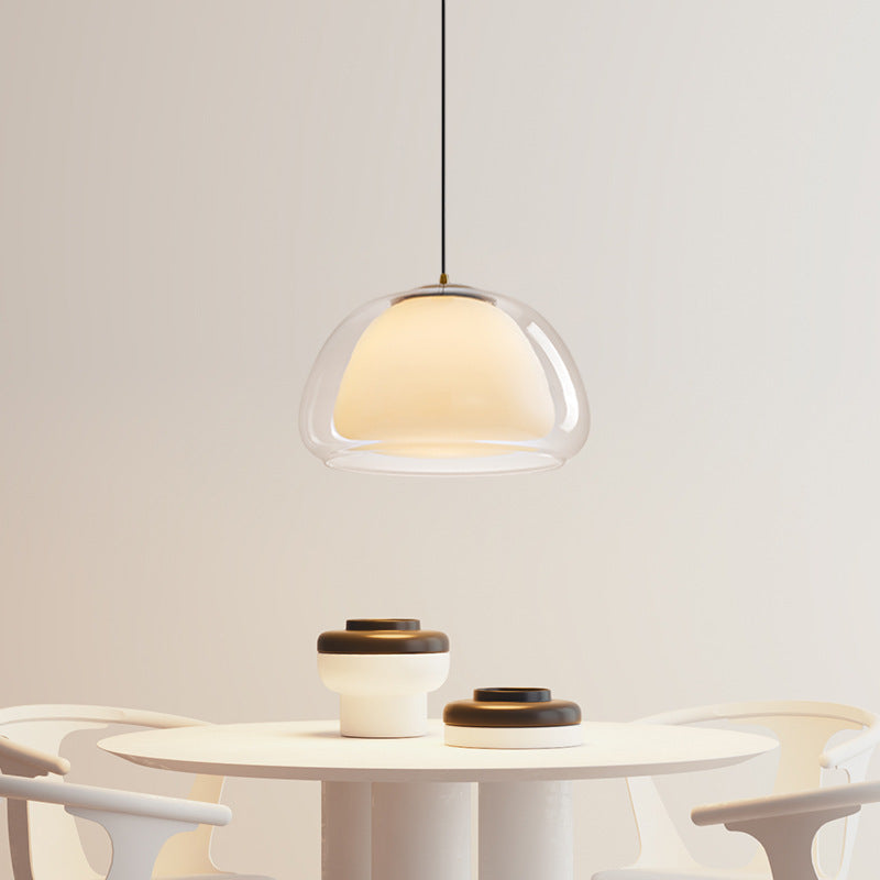 Moderne Pendelleuchte aus Jellyglas