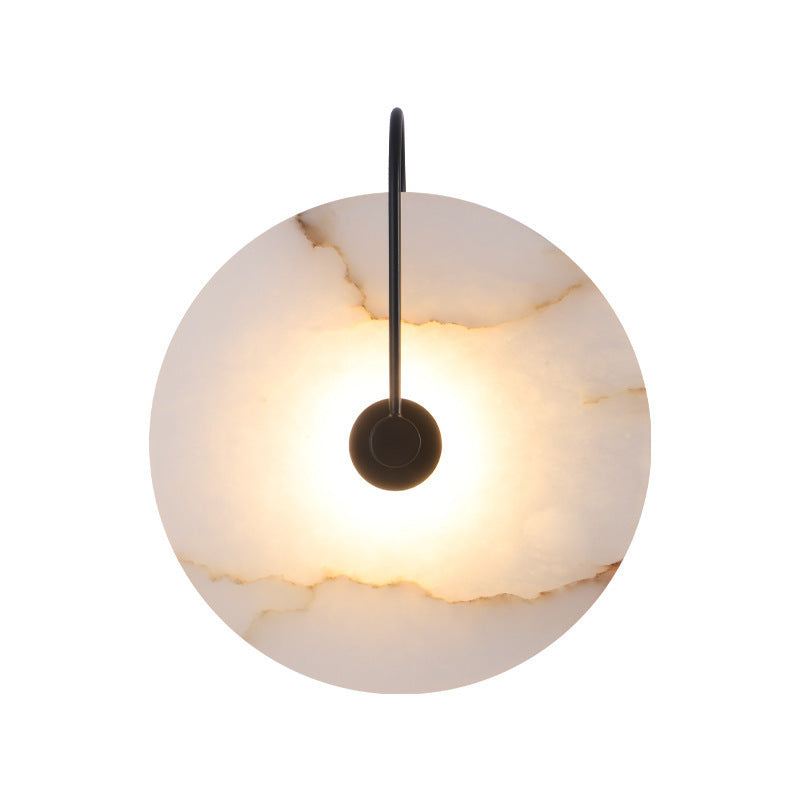 Moderne Alabaster Wandleuchte mit elegantem Kreisdesign