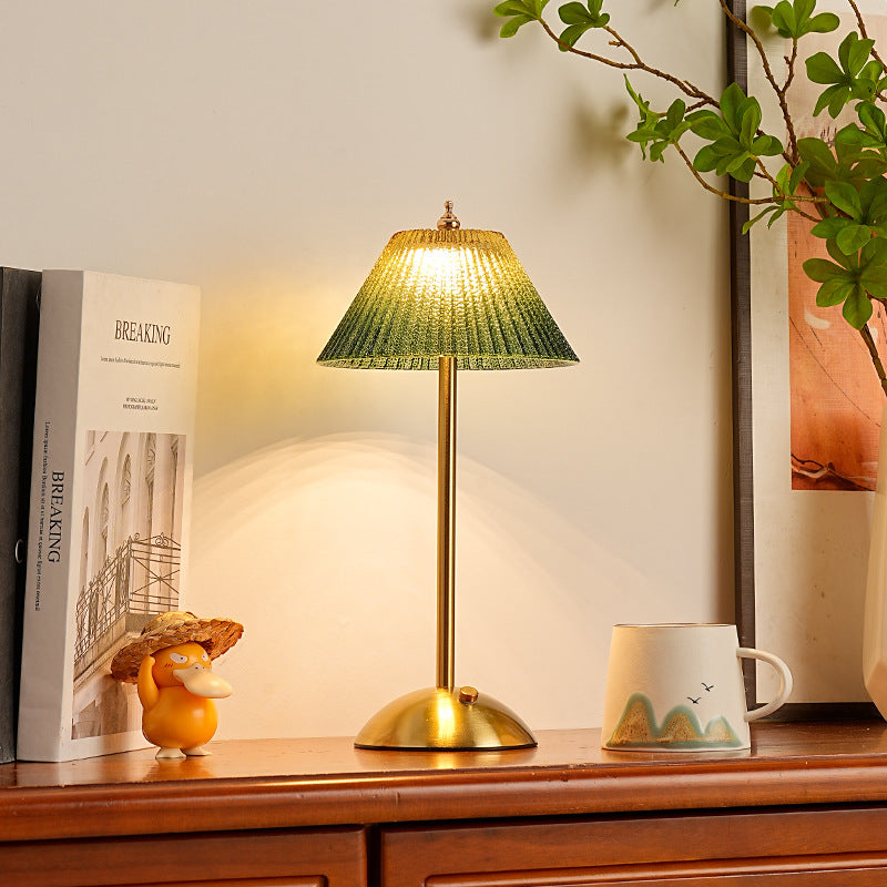 Dekorative Tischlampe aus Glas – Elegante Nachttischlampe mit modernem Design