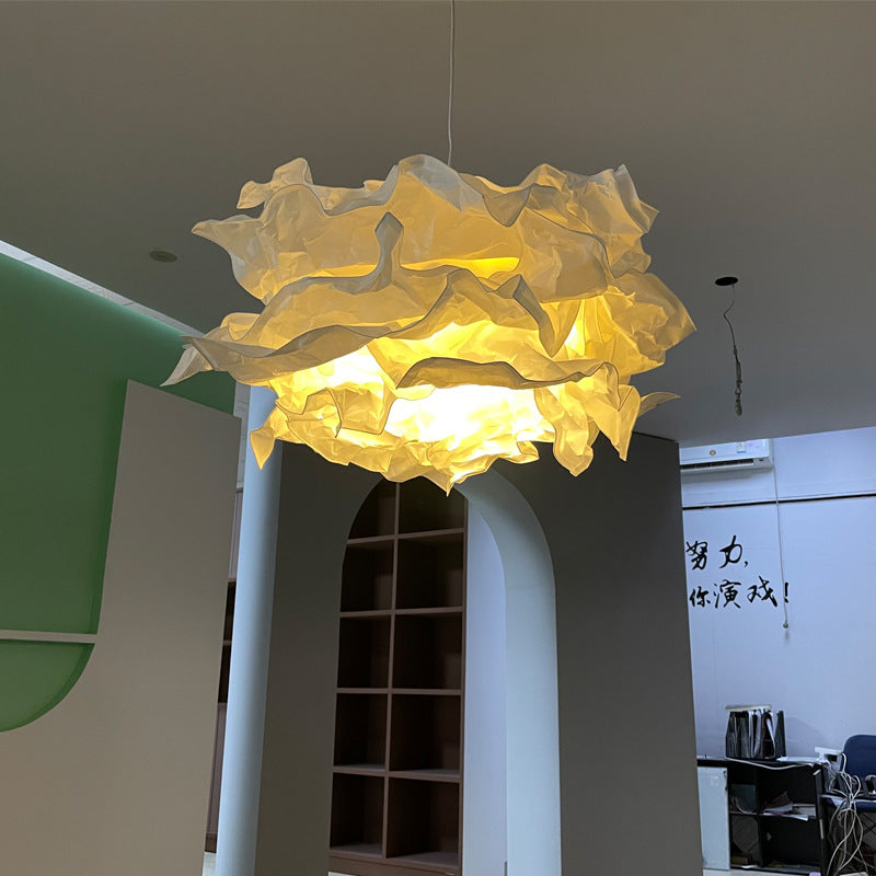 Japanisch inspirierte Pendelleuchte aus Reispapier im Wolken-Design