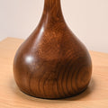 Vintage-Tischlampe aus Holz und Glas