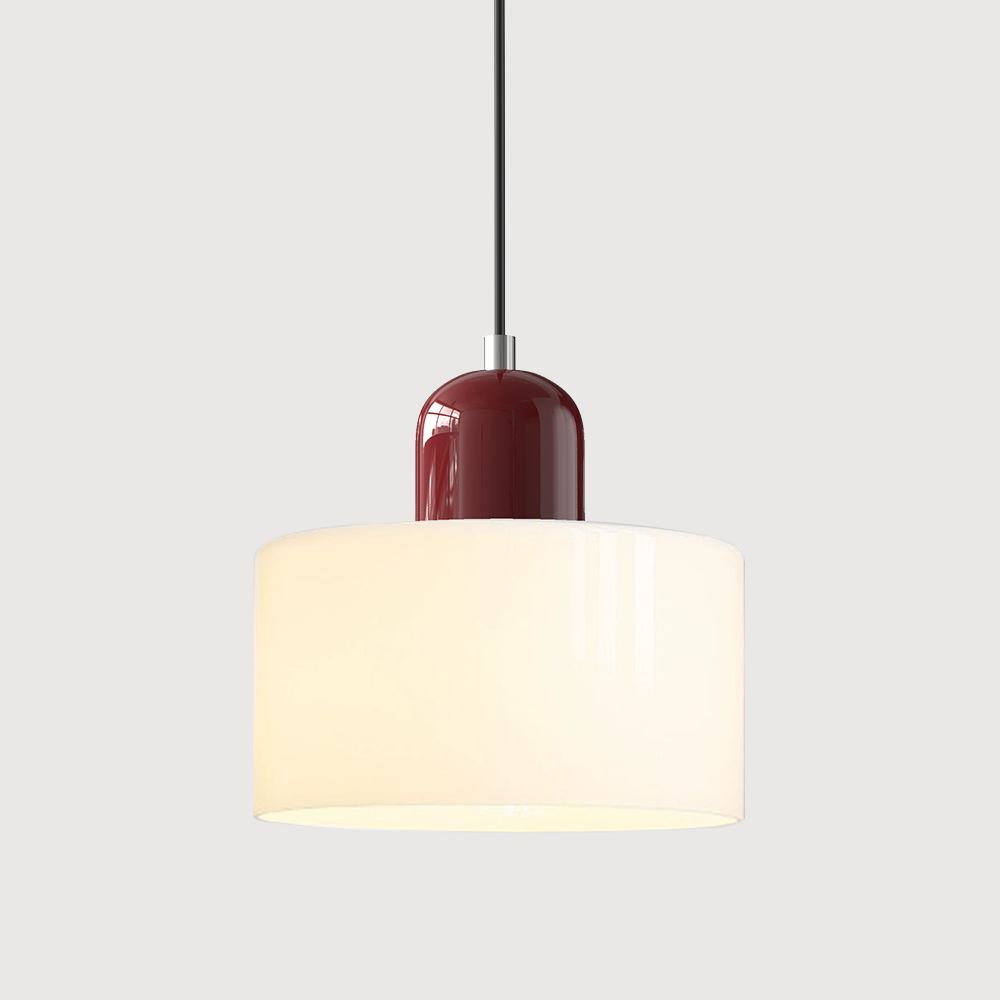 Kleine Glas-Pendelleuchte - LED, Glas/Metall, Max 12W, Druckknopfschalter, E27, CE/UL zertifiziert, moderne Eleganz