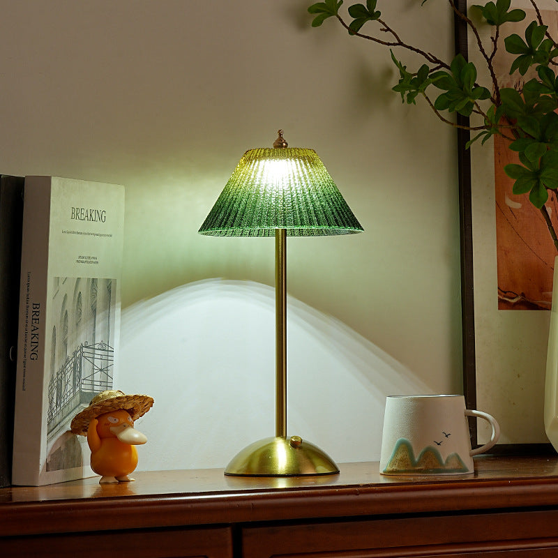 Dekorative Tischlampe aus Glas – Elegante Nachttischlampe mit modernem Design
