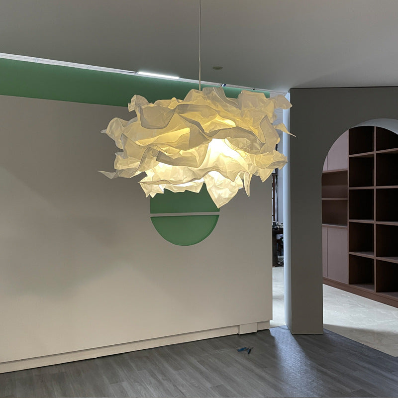 Japanisch inspirierte Pendelleuchte aus Reispapier im Wolken-Design