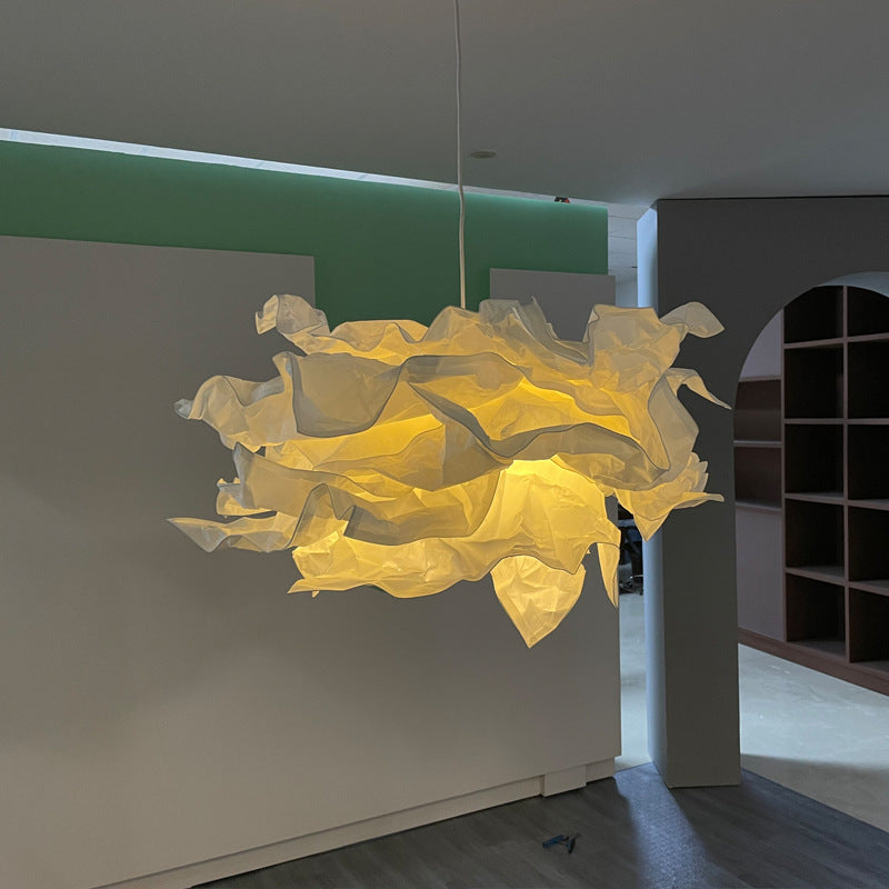 Japanisch inspirierte Pendelleuchte aus Reispapier im Wolken-Design