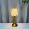 Vintage Tischlampe mit Schleifen-Detail - Stofflampe mit warmem Licht