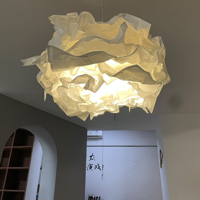 Japanisch inspirierte Pendelleuchte aus Reispapier im Wolken-Design