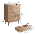 Modern Oak 4-Drawer Storage Cabinet