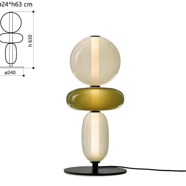 Design Tischlampe im Bomma Stil – Moderne Glaslampe mit skulpturalem Design