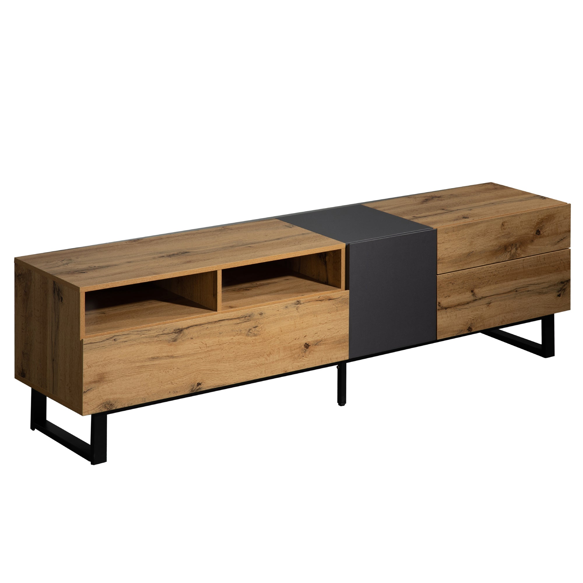 Moderner TV-Schrank mit Colorblocking-Design