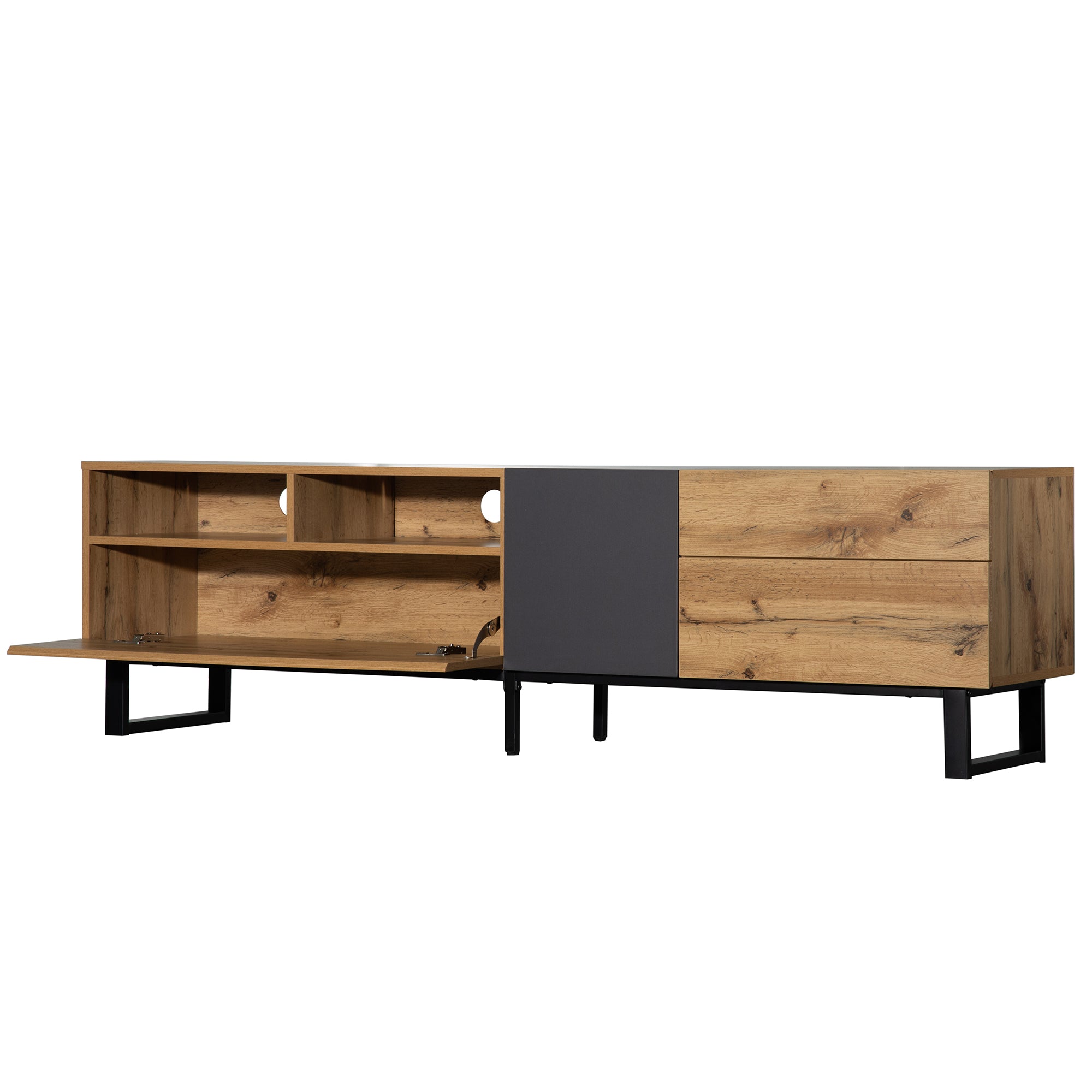 Moderner TV-Schrank mit Colorblocking-Design