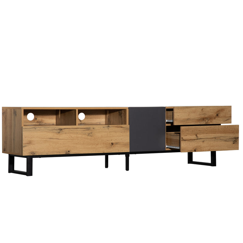 Moderner TV-Schrank mit Colorblocking-Design