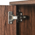 Exklusives Sideboard mit Chevron-Holzdesign und goldenen Details