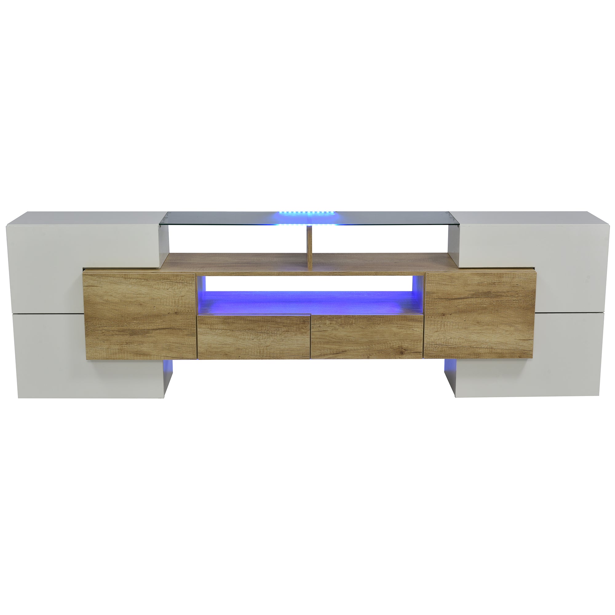 Moderner TV-Schrank mit LED & Glasoberfläche