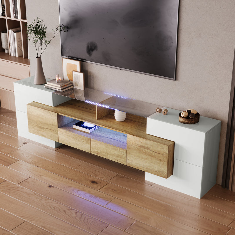 Moderner TV-Schrank mit LED & Glasoberfläche