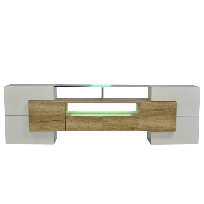 Moderner TV-Schrank mit LED & Glasoberfläche