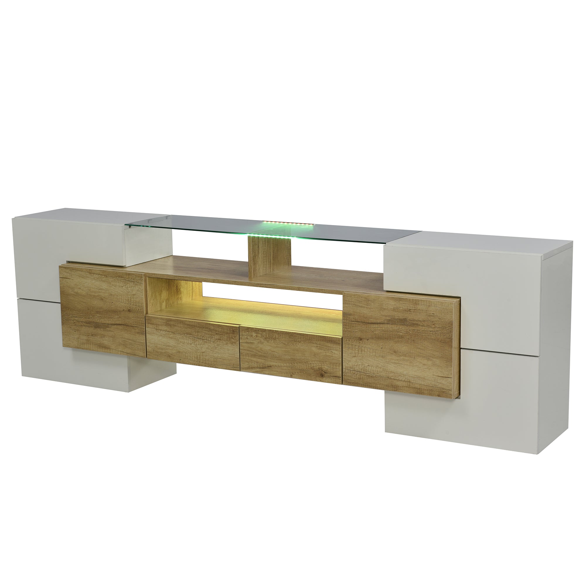 Moderner TV-Schrank mit LED & Glasoberfläche