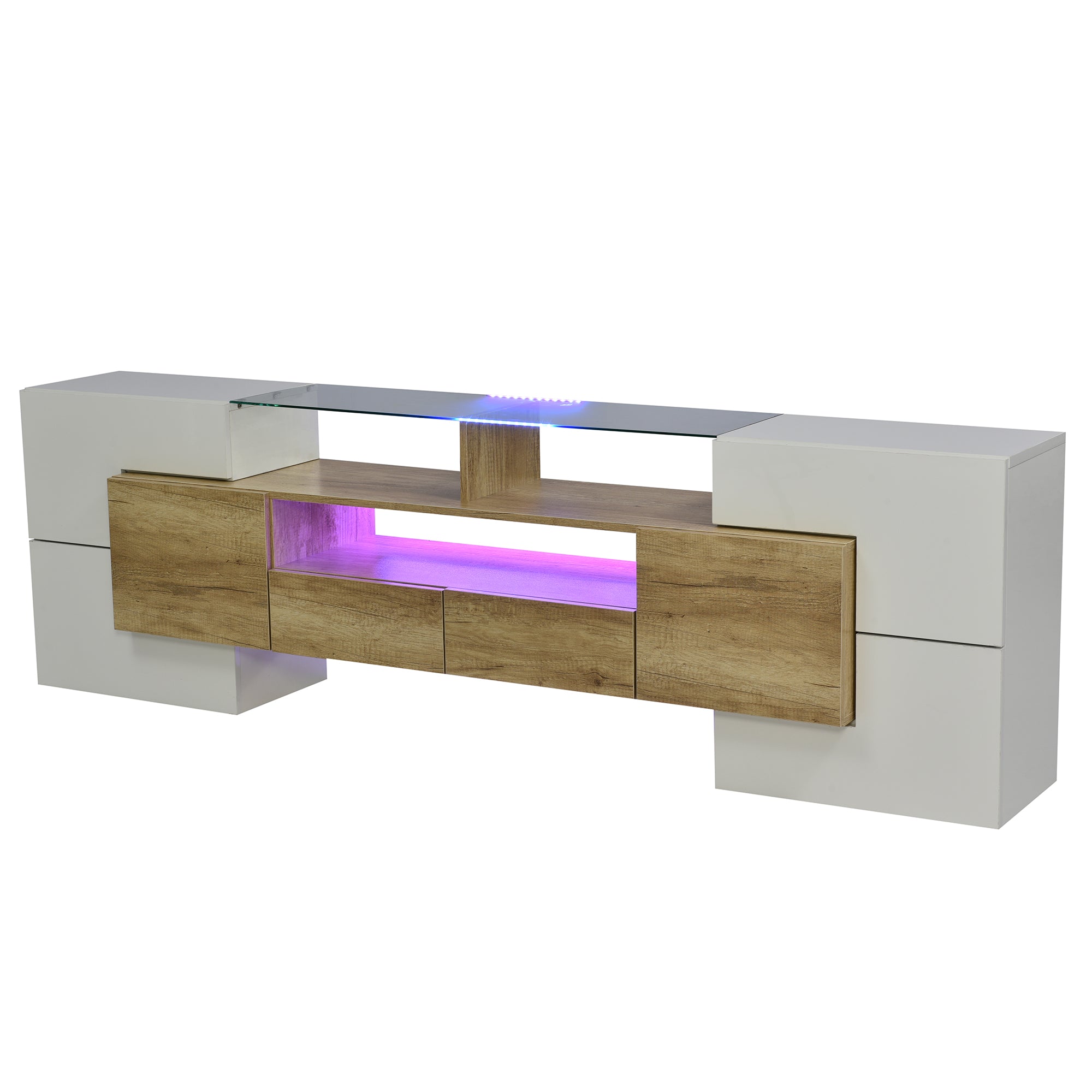 Moderner TV-Schrank mit LED & Glasoberfläche