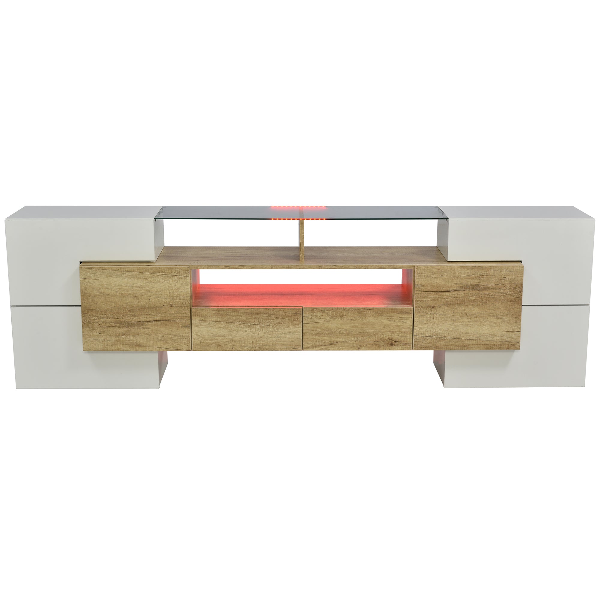 Moderner TV-Schrank mit LED & Glasoberfläche