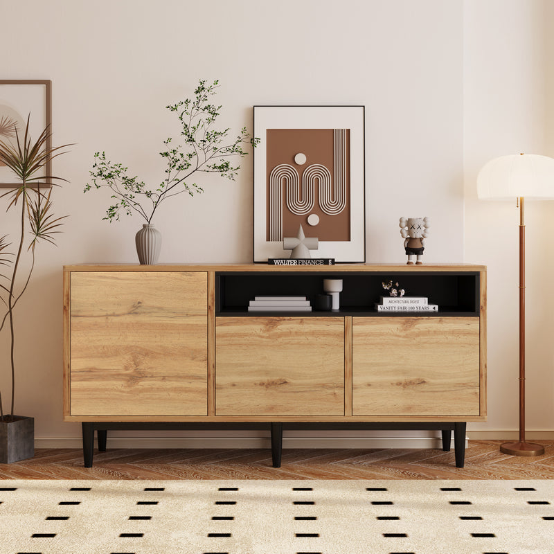 Modern Wooden Sideboard with 3 Doors