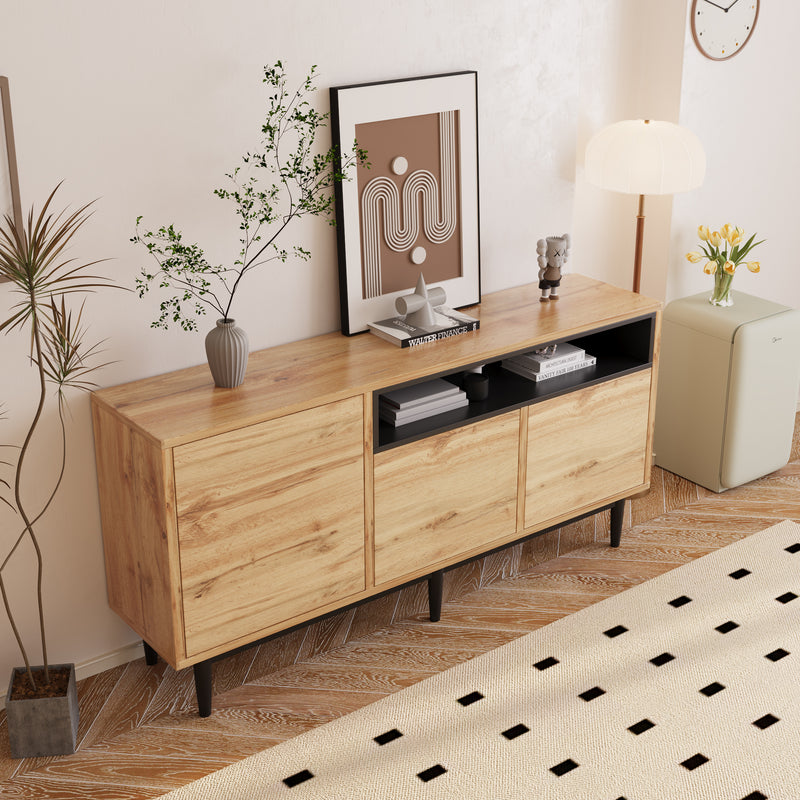 Modern Wooden Sideboard with 3 Doors