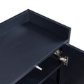 Minimalist Black 4-Door Sideboard Cabinet