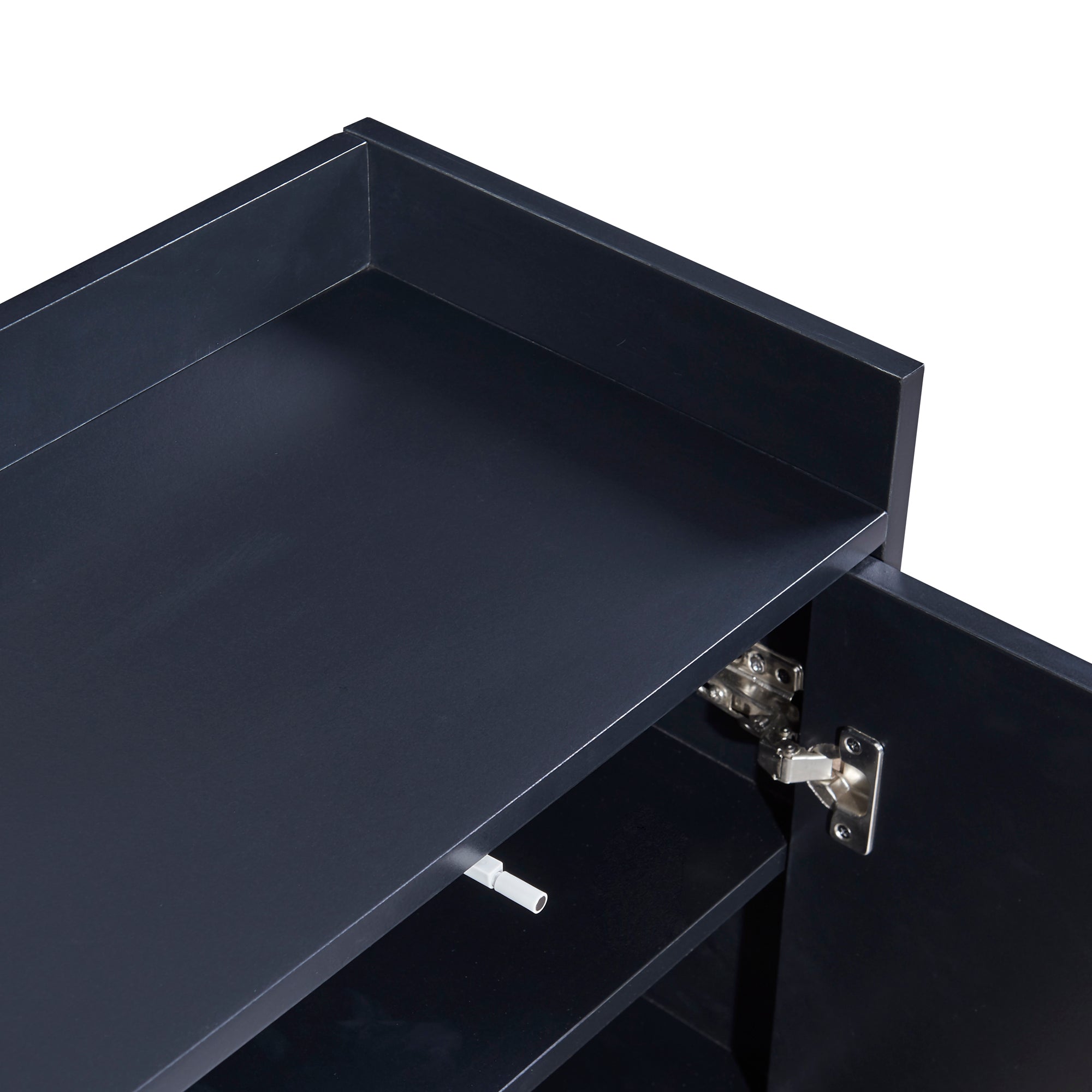 Minimalist Black 4-Door Sideboard Cabinet