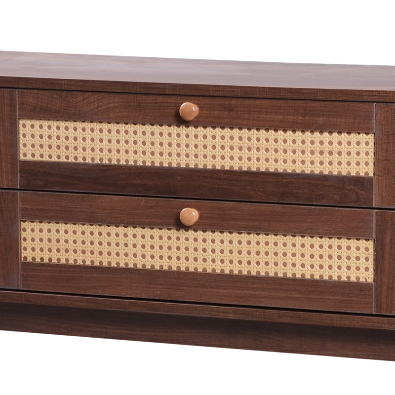 TV-Schrank im natürlichen Rattan-Design