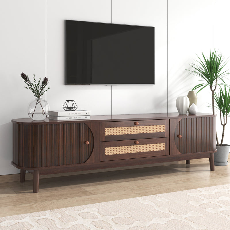 TV-Schrank im natürlichen Rattan-Design