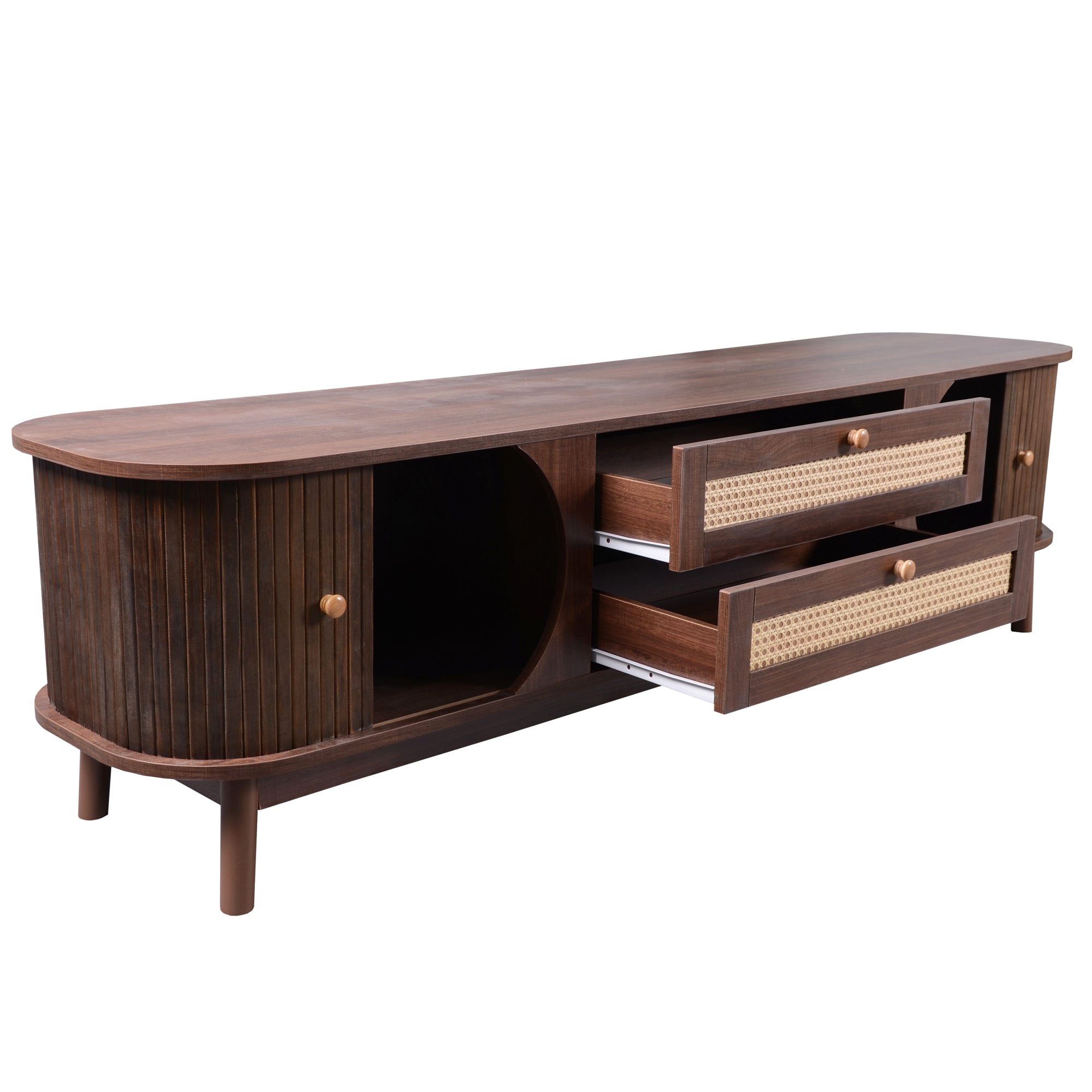 TV-Schrank im natürlichen Rattan-Design