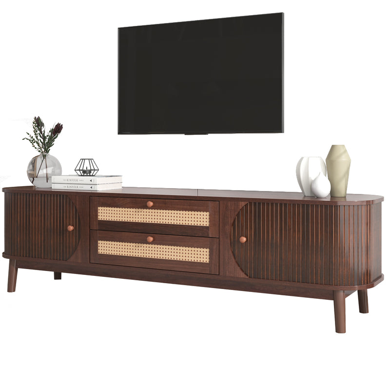 TV-Schrank im natürlichen Rattan-Design