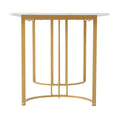 Moderner Esstisch 140 × 80 cm – Marmoroptik & Metallgestell