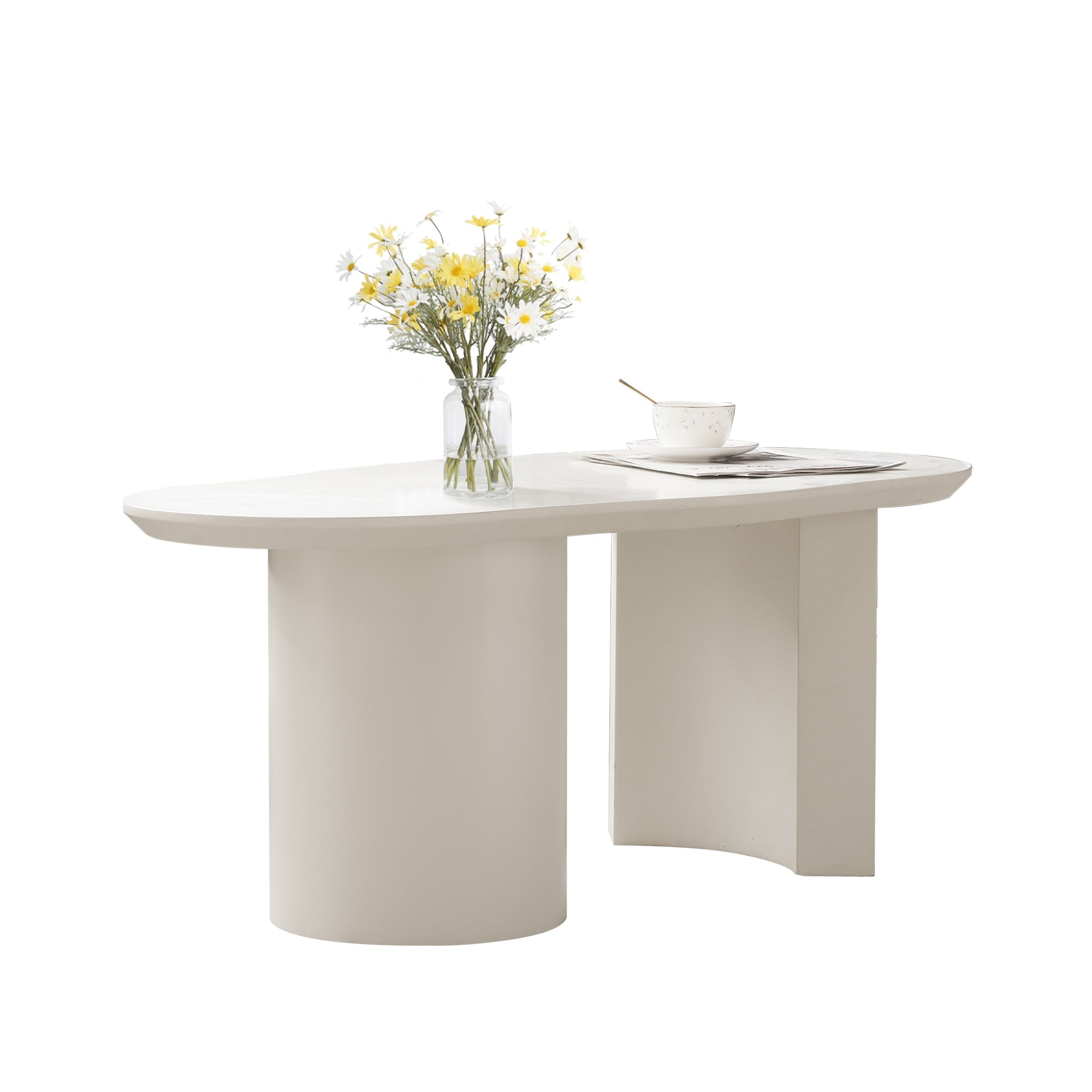 Moderner Couchtisch Weiß – Organische Form