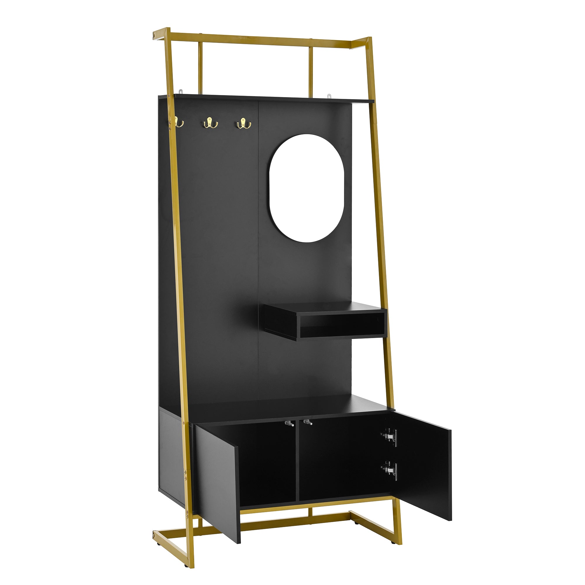 Moderne Kompaktgarderobe mit Spiegel & Stauraum