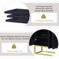 Minimalist Black 4-Door Sideboard Cabinet