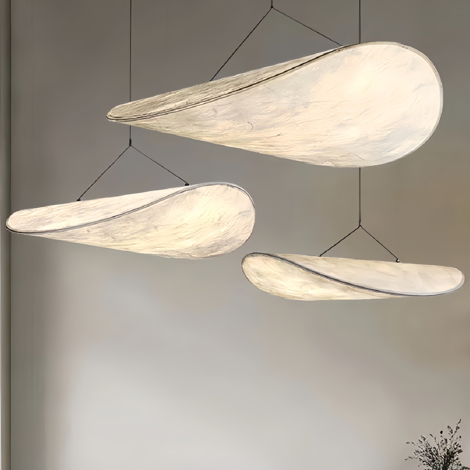 Retro Wabi Sabi Seiden-Hängeleuchte