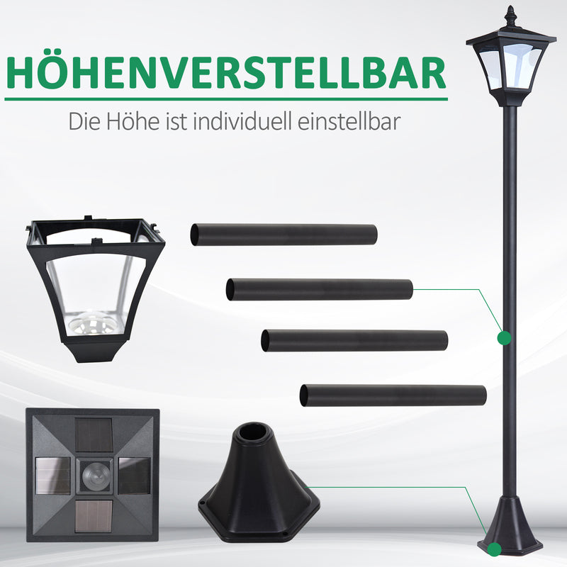 Solarbetriebene Garten-Wegleuchte im klassischen Laternenstil