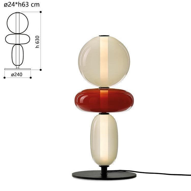 Design Tischlampe im Bomma Stil – Moderne Glaslampe mit skulpturalem Design