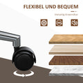 Retro-Bürostuhl in Schwarz mit Holzrahmen