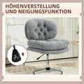 Ergonomischer Leinen-Bürostuhl mit Wippfunktion