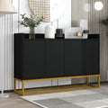 Minimalist Black 4-Door Sideboard Cabinet