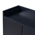 Minimalist Black 4-Door Sideboard Cabinet