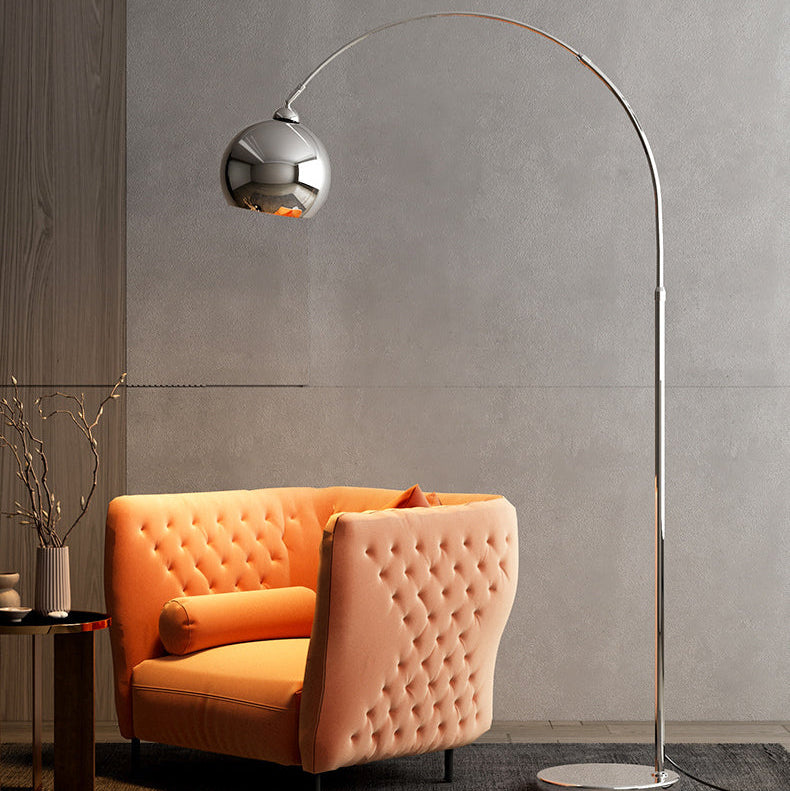 Moderne Bogen-Stehlampe mit verstellbarem Arm für Wohnzimmer & Sofa