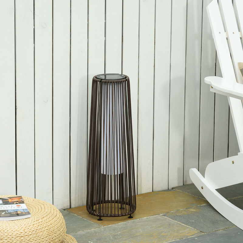 Elegante Solar-Gartenleuchte im modernen Rattan-Design