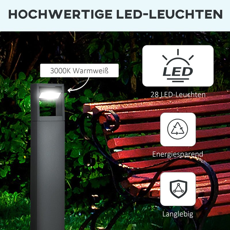 Moderne LED-Gartenleuchte mit verstellbarem Lichtwinkel für Außenbereiche